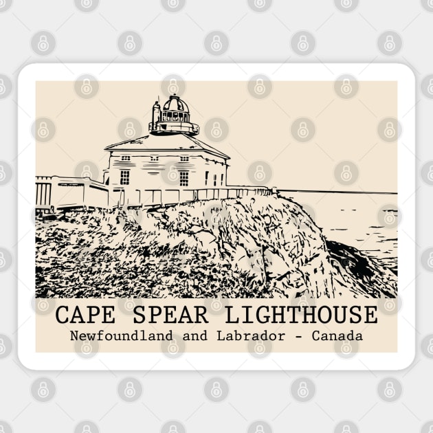 Cape Spear Lighthouse - Newfoundland and Labrador Magnet by Lakeric